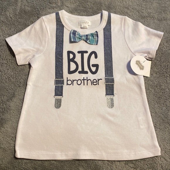 Brand new with tags Mudpie brand 24M/2T “Big Brother” T-shirt. - Picture 1 of 4